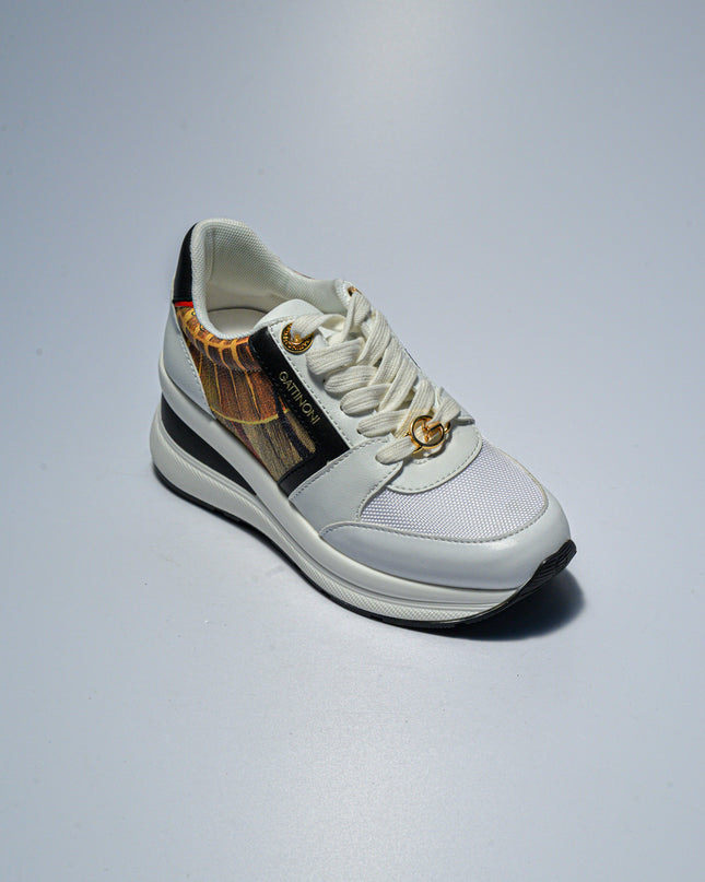GATTINONI C.C.BN55 SNEAKERS BIANCA-NERA