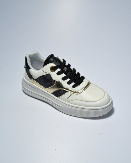 GATTINONI C.C.NS38 SNEAKERS BIANCA-ORO