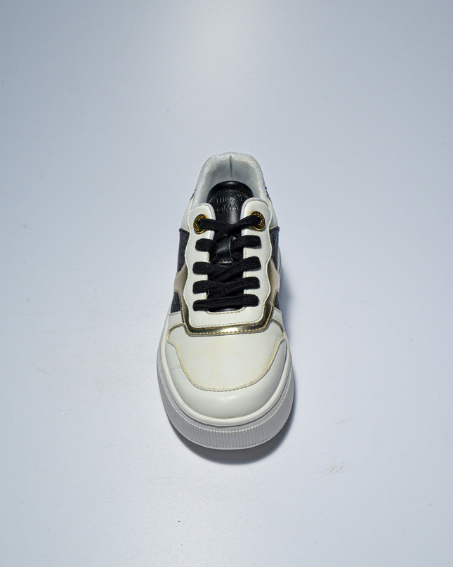 GATTINONI C.C.NS38 SNEAKERS BIANCA-ORO