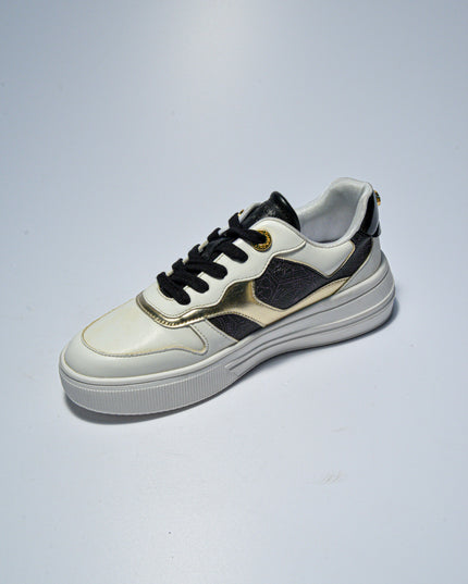 GATTINONI C.C.NS38 SNEAKERS BIANCA-ORO
