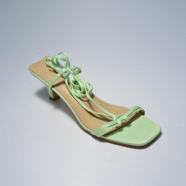 GAELLE C.C 2FSN SANDALO CON TACCO BASSO VERDE