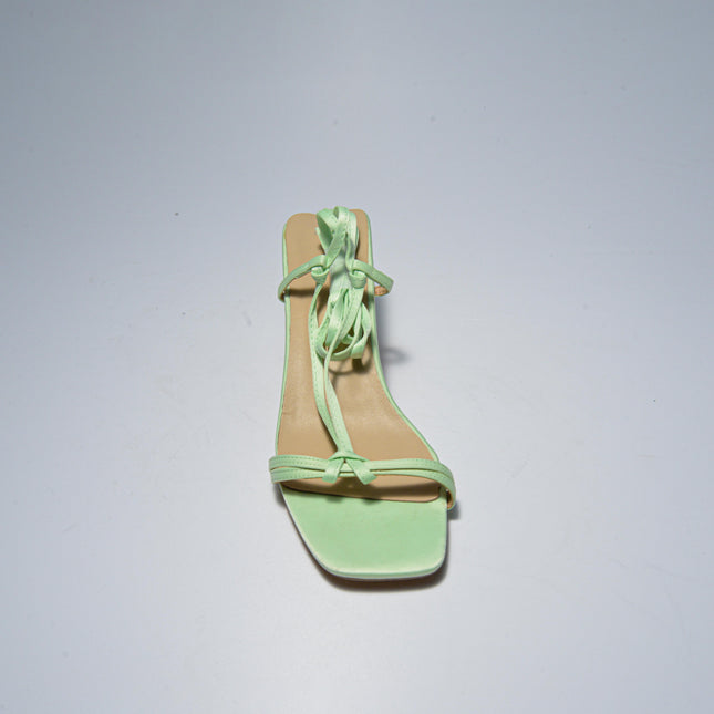 GAELLE C.C 2FSN SANDALO CON TACCO BASSO VERDE