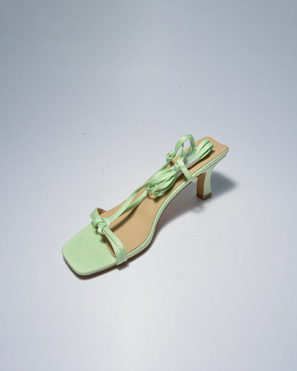 GAELLE C.C 2FSN SANDALO CON TACCO BASSO VERDE