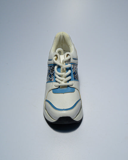 GATTINONI C.C. BN51 SNEAKERS BIANCA-CELESTE