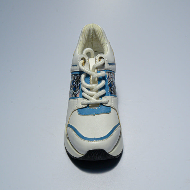 GATTINONI C.C. BN51 SNEAKERS BIANCA-CELESTE