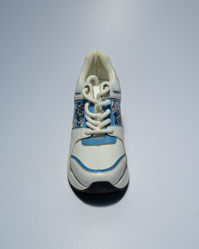 GATTINONI C.C. BN51 SNEAKERS BIANCA-CELESTE