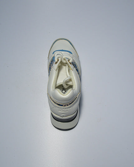 GATTINONI C.C. BN51 SNEAKERS BIANCA-CELESTE