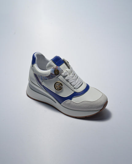 GATTINONI BN74 SNEAKERS CON ZEPPA BIANCA-BLU