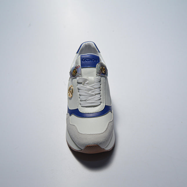 GATTINONI BN74 SNEAKERS CON ZEPPA BIANCA-BLU