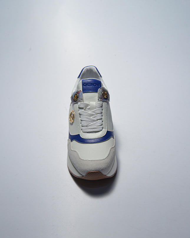 GATTINONI BN74 SNEAKERS CON ZEPPA BIANCA-BLU