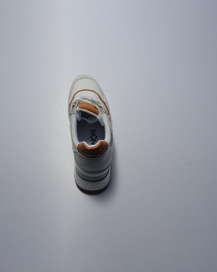 GATTINONI BS43 SNEAKERS CON ZEPPA BIANCA-MARRONE