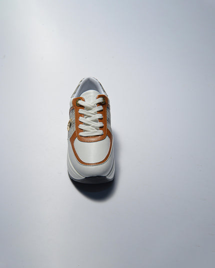 GATTINONI BN73 SNEAKERS CON ZEPPA BIANCA-MARRONE