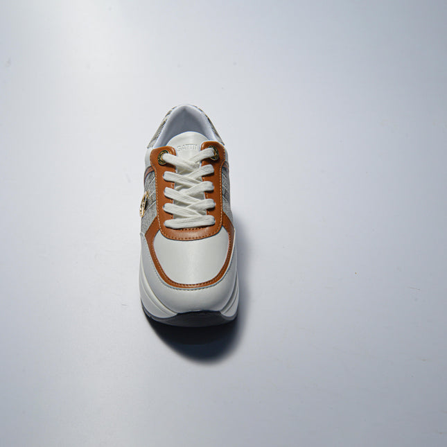 GATTINONI BN73 SNEAKERS CON ZEPPA BIANCA-MARRONE