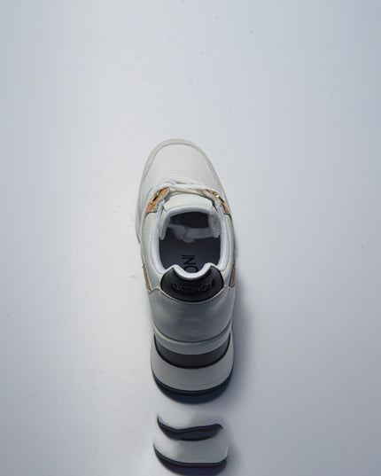 GATTINONI B854 SNEAKERS CON ZEPPA BIANCA