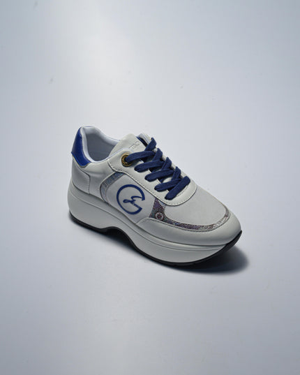 GATTINONI VN74 SNEAKERS CON ZEPPA BIANCA-BLU