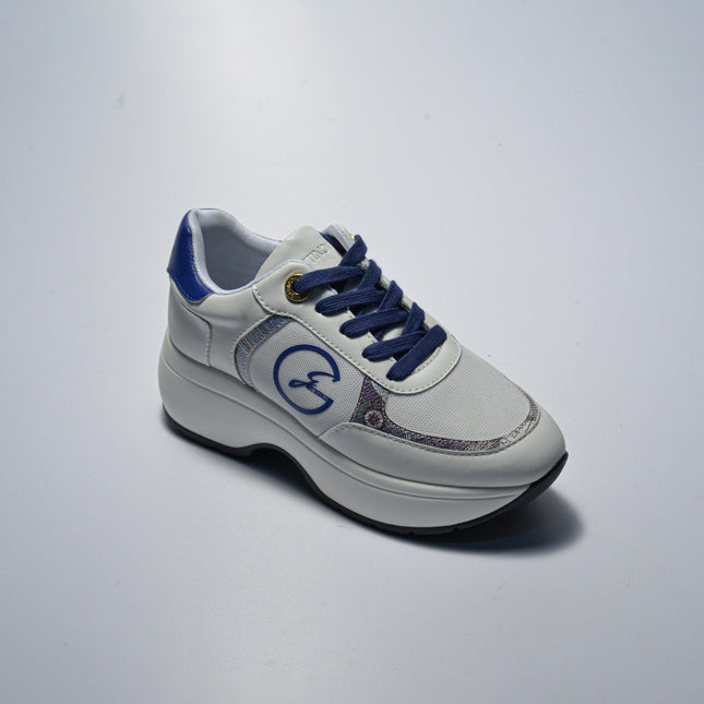 GATTINONI VN74 SNEAKERS CON ZEPPA BIANCA-BLU
