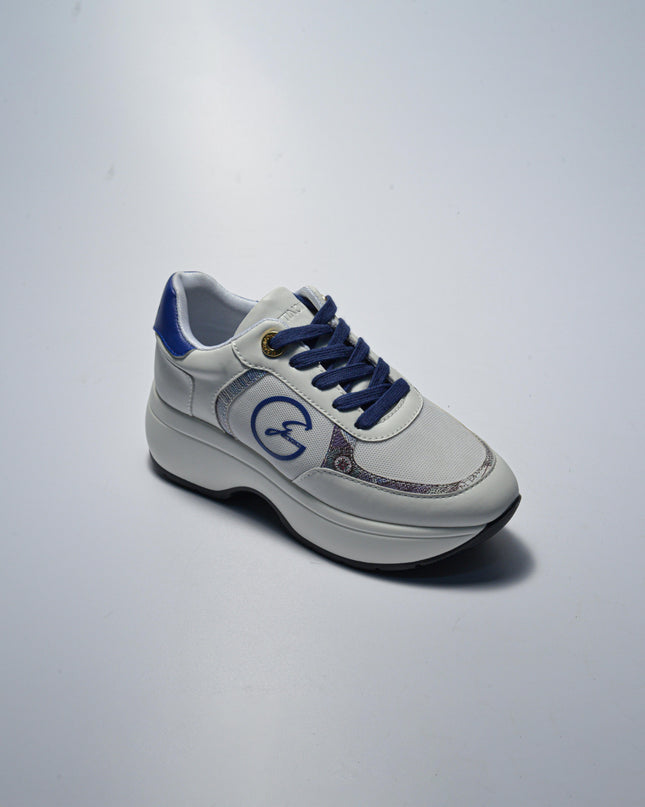 GATTINONI VN74 SNEAKERS CON ZEPPA BIANCA-BLU