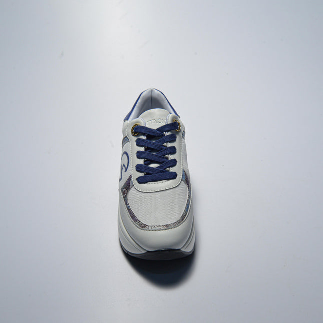 GATTINONI VN74 SNEAKERS CON ZEPPA BIANCA-BLU