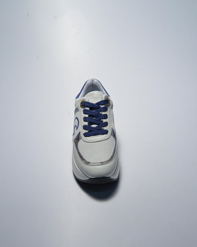 GATTINONI VN74 SNEAKERS CON ZEPPA BIANCA-BLU