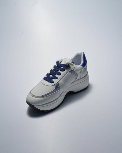 GATTINONI VN74 SNEAKERS CON ZEPPA BIANCA-BLU