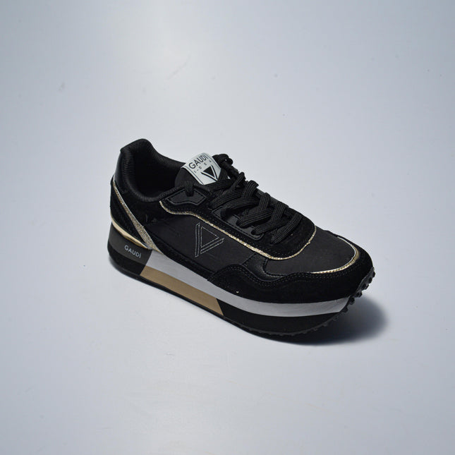 GAUDI 4210 SNEAKERS NERA-ORO