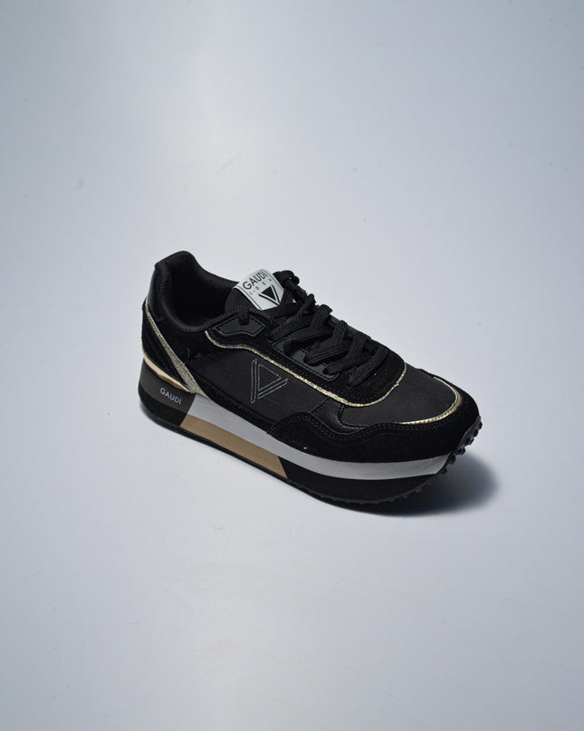 GAUDI 4210 SNEAKERS NERA-ORO