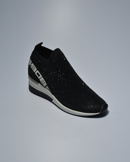 06 MILANO 0007 SNEAKERS CON ZEPPA NERA-BIANCA