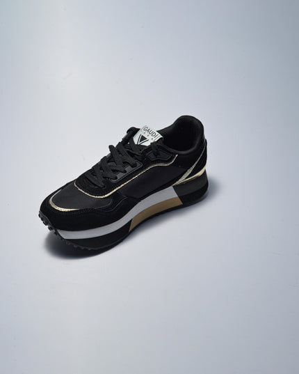 GAUDI 4210 SNEAKERS NERA-ORO
