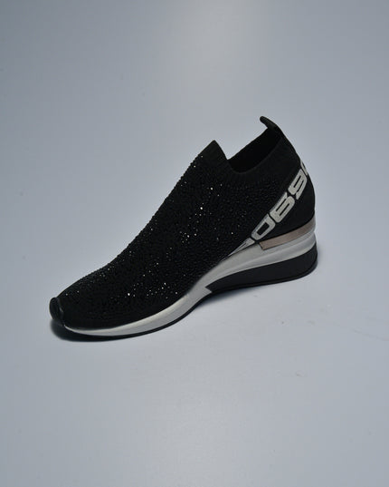 06 MILANO 0007 SNEAKERS CON ZEPPA NERA-BIANCA