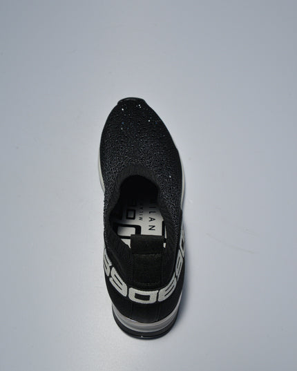 06 MILANO 0007 SNEAKERS CON ZEPPA NERA-BIANCA