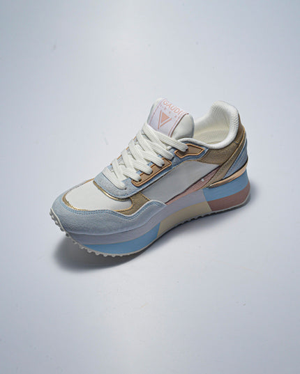 GAUDI C.C 4360 SNEAKERS CELESTE E MARRONE