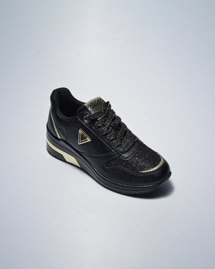 GAUDI C.C 4091 SNEAKERS  NERO LOGO ORO