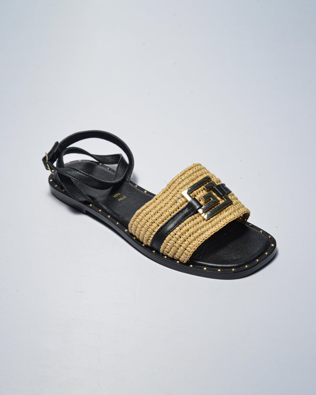 GAUDI 3839 SANDALO NERO-MARRONE