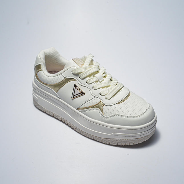 GAUDI 4340 SNEAKERS BIANCA-ORO