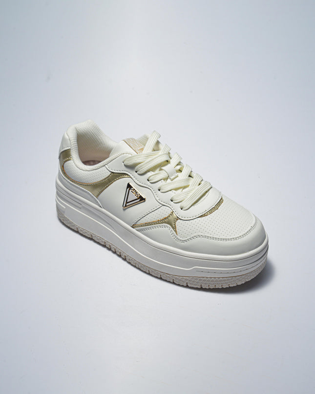 GAUDI 4340 SNEAKERS BIANCA-ORO