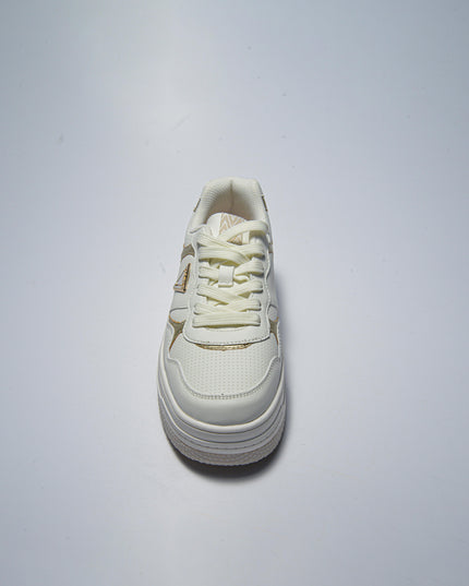 GAUDI 4340 SNEAKERS BIANCA-ORO