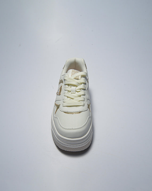 GAUDI 4340 SNEAKERS BIANCA-ORO