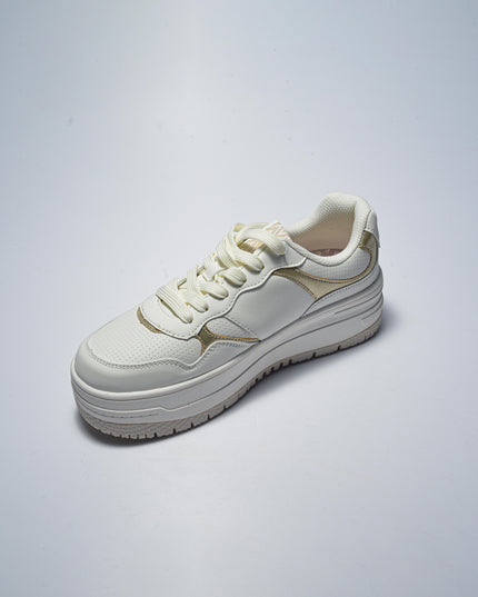 GAUDI 4340 SNEAKERS BIANCA-ORO