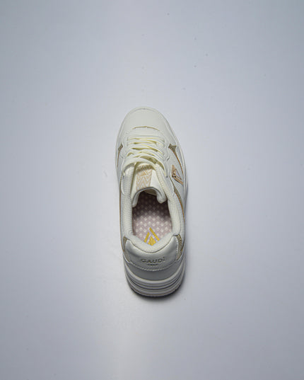 GAUDI 4340 SNEAKERS BIANCA-ORO