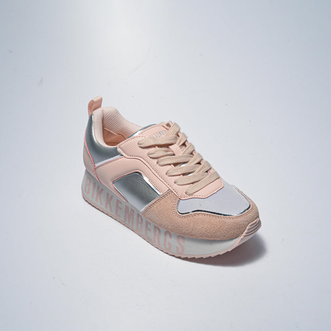 BIKKEMBERGS 0191 SNEAKERS ROSA-ARGENTO