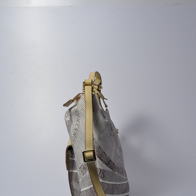 PLANET.SOFT HOBO/BACKPAC PU/ LEATHER MONOCOL.WHITE/BEIGE