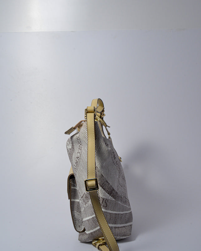 PLANET.SOFT HOBO/BACKPAC PU/ LEATHER MONOCOL.WHITE/BEIGE