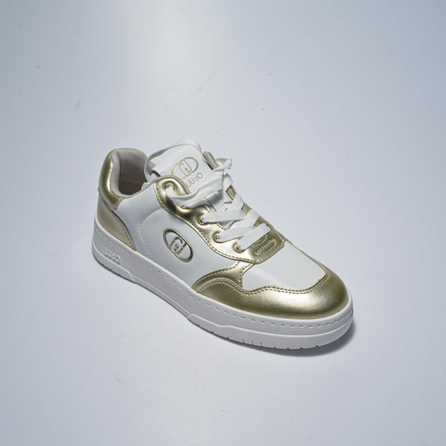 LIU JO X656 SNEAKERS BIANCA-ORO