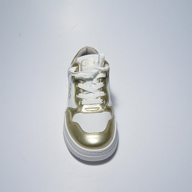 LIU JO X656 SNEAKERS BIANCA-ORO