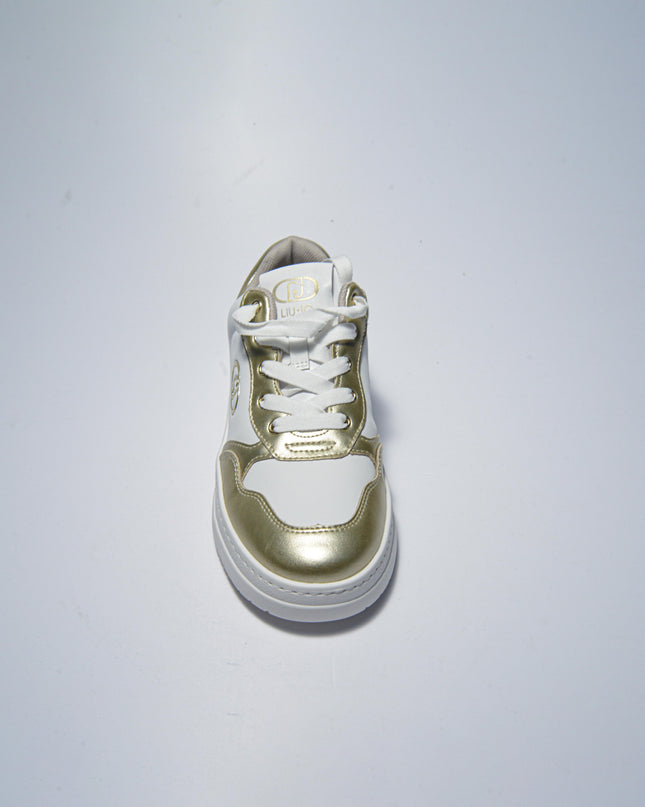 LIU JO X656 SNEAKERS BIANCA-ORO