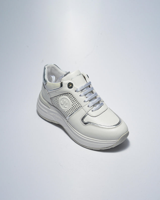 JANET&JANET J-381 SNEAKERS BIANCA-ARGENTO