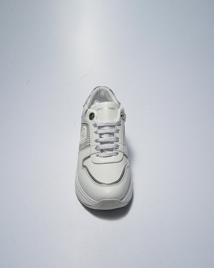 JANET&JANET J-381 SNEAKERS BIANCA-ARGENTO