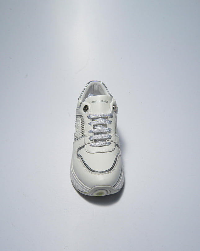 JANET&JANET J-381 SNEAKERS BIANCA-ARGENTO
