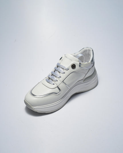 JANET&JANET J-381 SNEAKERS BIANCA-ARGENTO