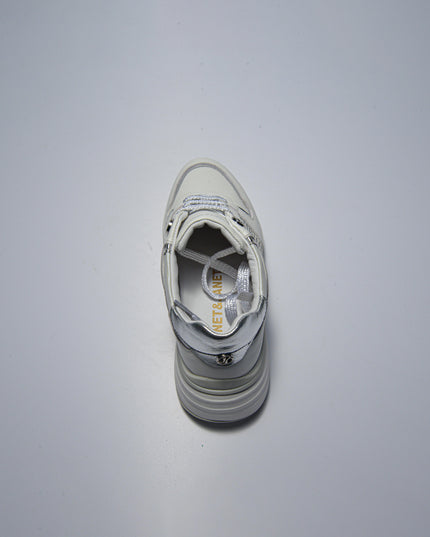JANET&JANET J-381 SNEAKERS BIANCA-ARGENTO